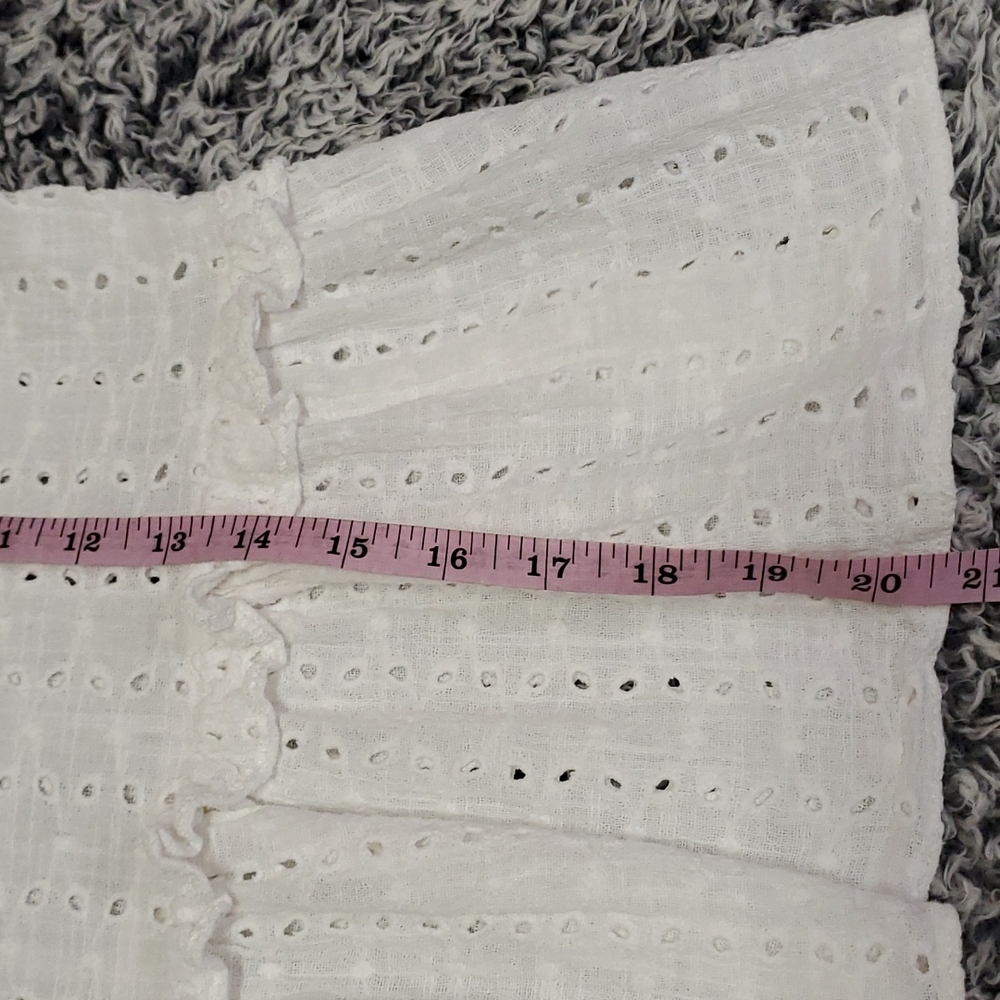 ASOS White Eyelet Ruffle Top - Picture 12 of 13